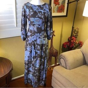 Free People Blue/Black Maxi Dress, SZ 2